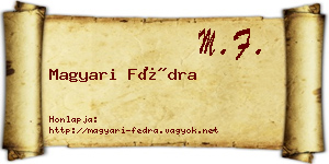 Magyari Fédra névjegykártya